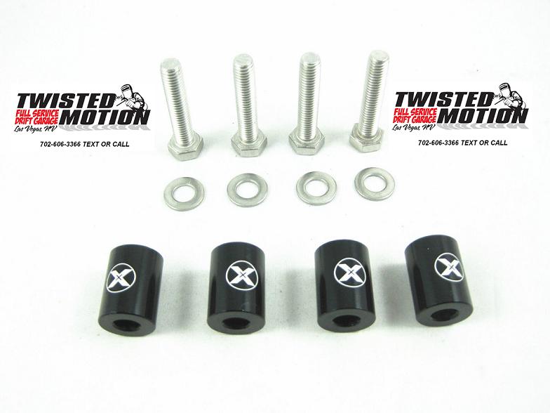 thumbnail image 2 of Add Some Airflow With These 6mm Black Billet Hood Vent Spacer Riser Kits 2 of 5